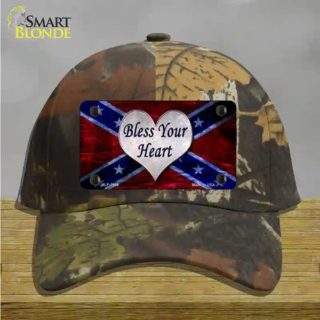 Bless Your Heart Novelty License Plate Hat Cotton / Camoflauge