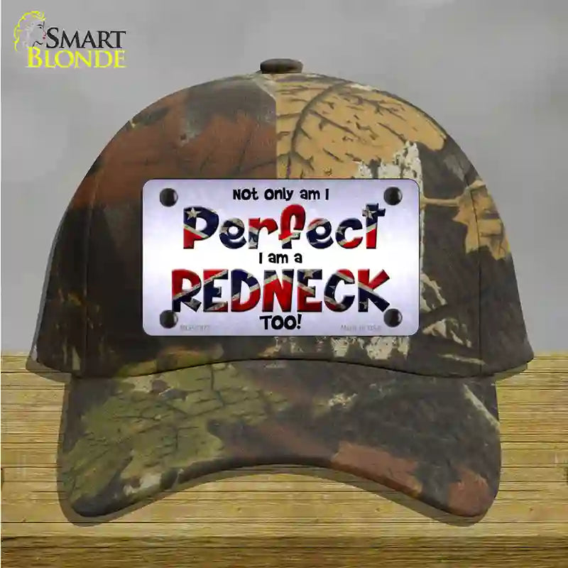 Perfect Redneck Novelty License Plate Hat Cotton / Camoflauge