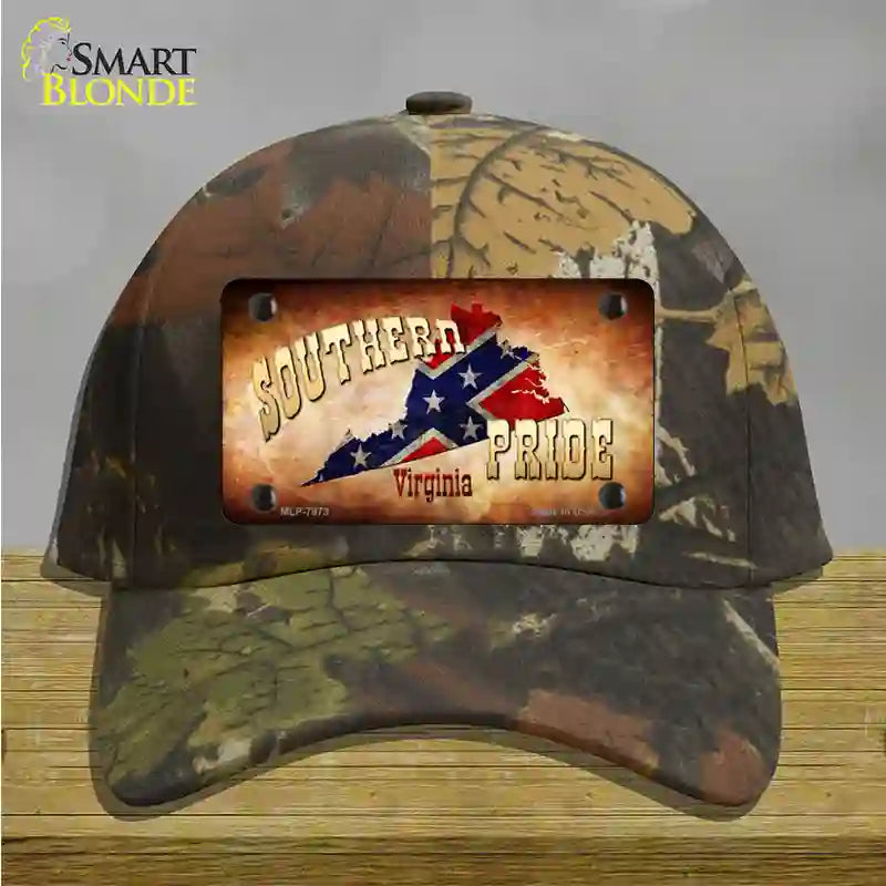 Southern Pride Virginia Novelty License Plate Hat Cotton / Camoflauge