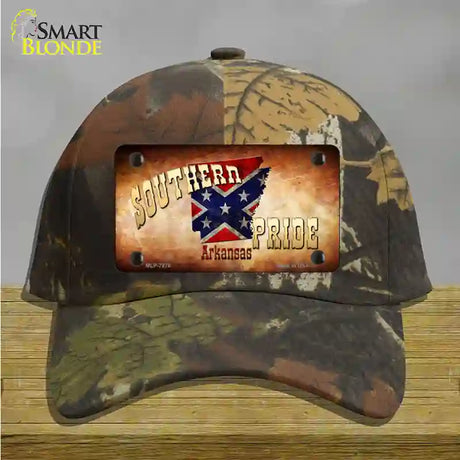 Southern Pride Arkansas Novelty License Plate Hat Cotton / Camoflauge