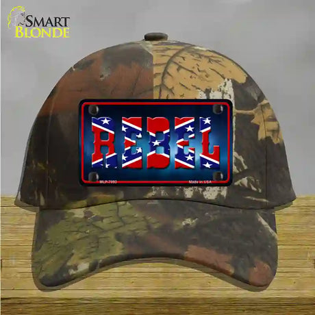 Rebel Novelty License Plate Hat Cotton / Camoflauge