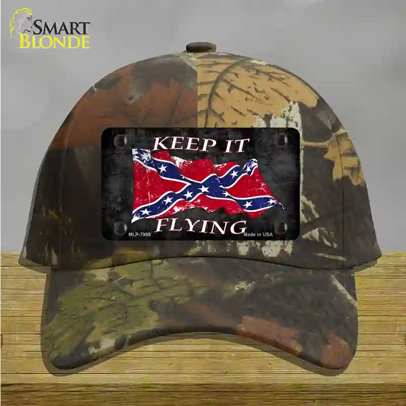 Confederate Keep It Flying Novelty License Plate Hat Cotton / Camoflauge