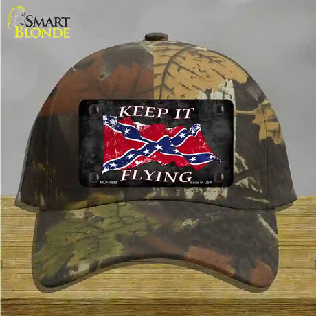 Confederate Keep It Flying Novelty License Plate Hat Cotton / Camoflauge