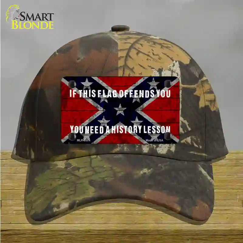 History Lesson Novelty License Plate Hat Cotton / Camoflauge