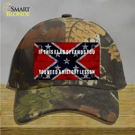 History Lesson Novelty License Plate Hat Cotton / Camoflauge