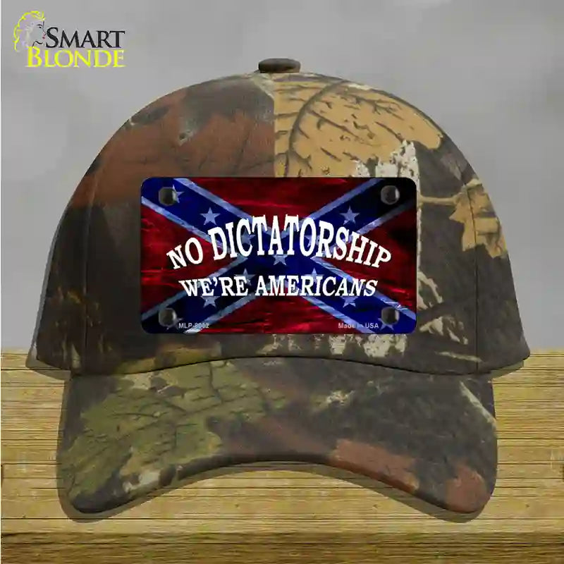 No Dictatorship Novelty License Plate Hat Cotton / Camoflauge