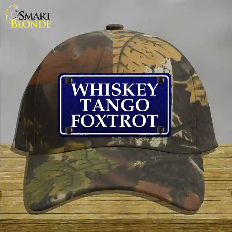 Whiskey Tango Foxtrot Novelty License Plate Hat Cotton / Camoflauge