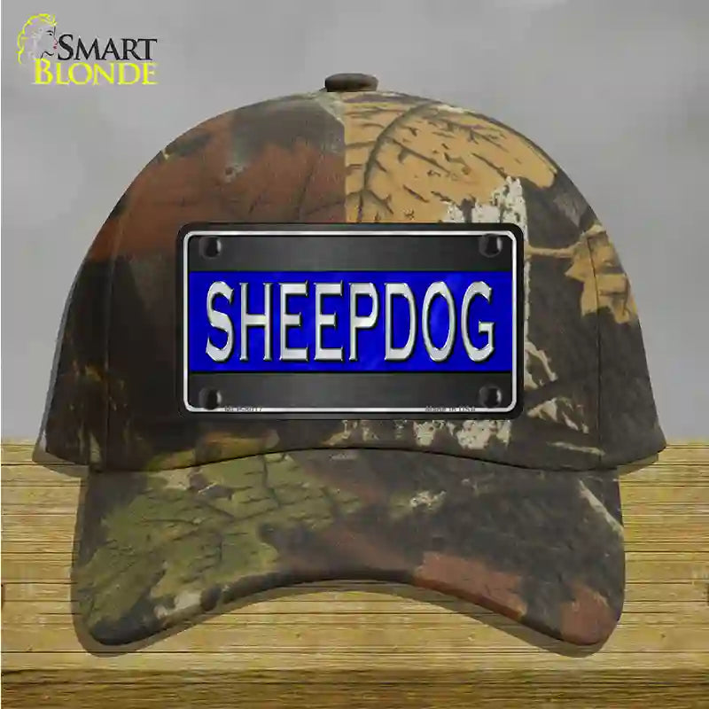 Sheepdog Thin Blue Line Novelty License Plate Hat Cotton / Camoflauge