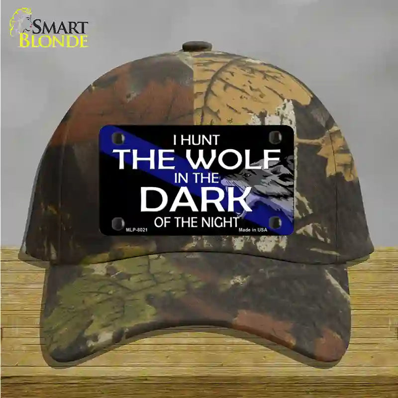 Hunt The Wolf Novelty License Plate Hat Cotton / Camoflauge