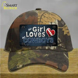 This Girl Loves Her Cowboys Novelty License Plate Hat Cotton / Camoflauge