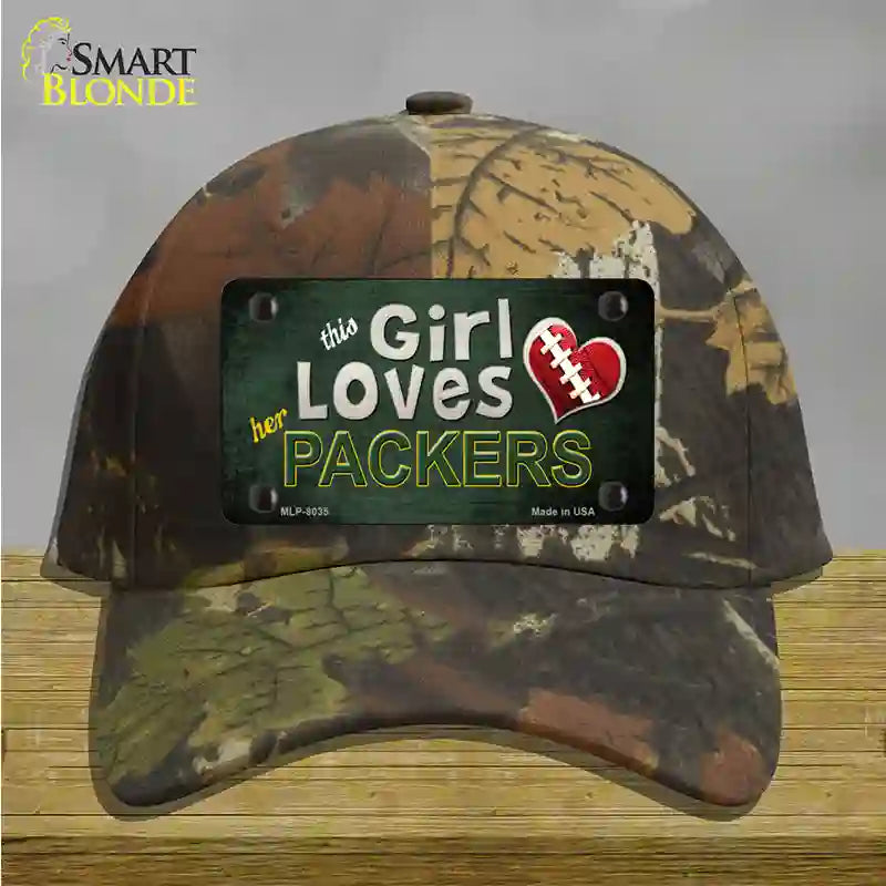 This Girl Loves Her Packers Novelty License Plate Hat Cotton / Camoflauge