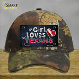 This Girl Loves Her Texans Novelty License Plate Hat Cotton / Camoflauge