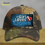 This Girl Loves Her Lions Novelty License Plate Hat Cotton / Camoflauge