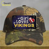 This Girl Loves Her Vikings Novelty License Plate Hat Cotton / Camoflauge