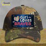 This Girl Loves Her Braves Novelty License Plate Hat Cotton / Camoflauge