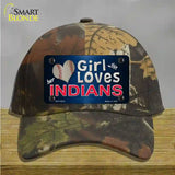 This Girl Loves Her Indians Novelty License Plate Hat Cotton / Camoflauge