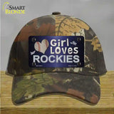 This Girl Loves Her Rockies Novelty License Plate Hat Cotton / Camoflauge