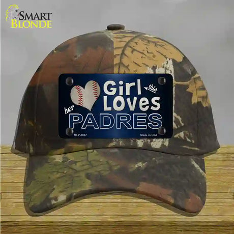 This Girl Loves Her Padres Novelty License Plate Hat Cotton / Camoflauge