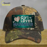 This Girl Loves Her Mariners Novelty License Plate Hat Cotton / Camoflauge