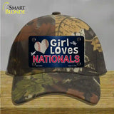 This Girl Loves Her Nationals Novelty License Plate Hat Cotton / Camoflauge