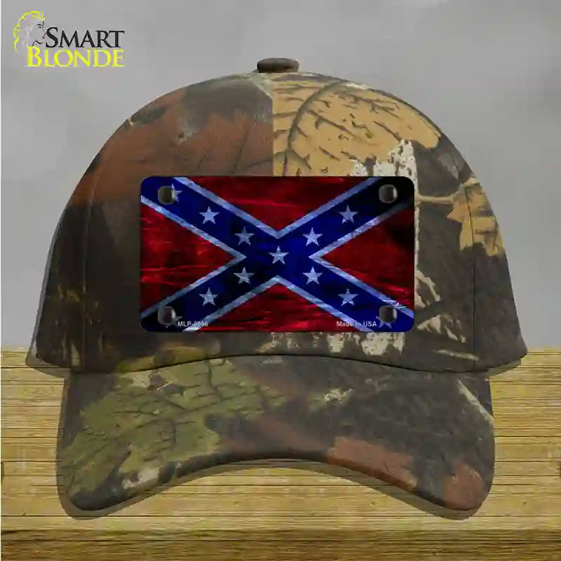 Confederate Flag Foiled Novelty License Plate Hat Cotton / Camoflauge