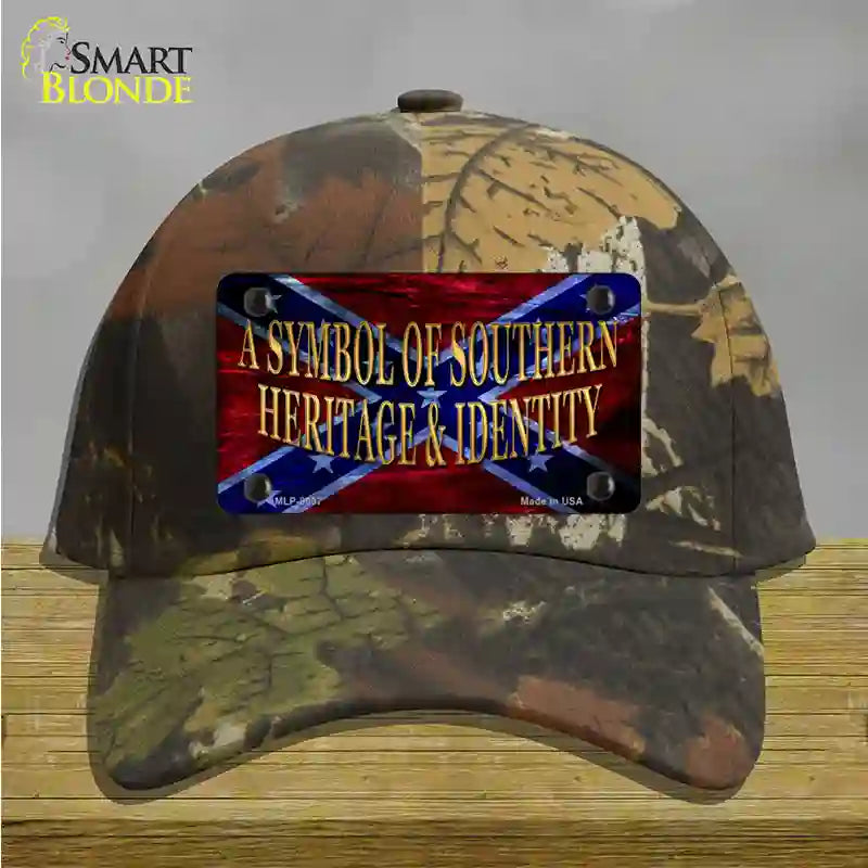 Symbol Of Southern Heritage Novelty License Plate Hat Cotton / Camoflauge