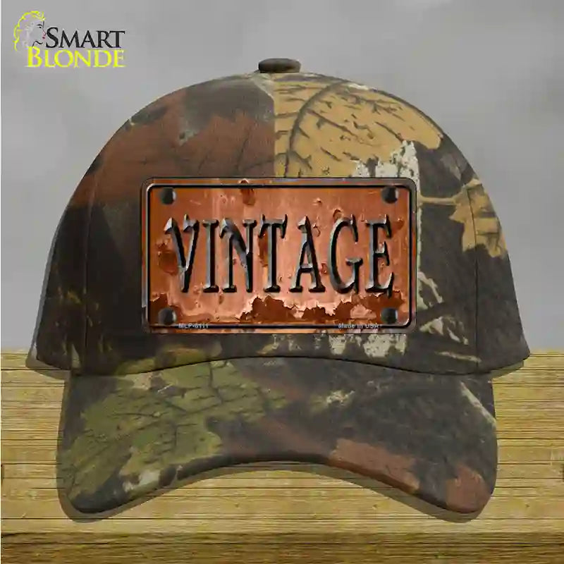 Vintage Rusty Sign Novelty License Plate Hat Cotton / Camoflauge