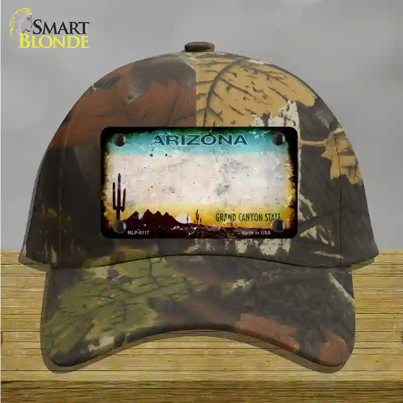 Arizona Rusty Blank Novelty License Plate Hat Camo Cotton