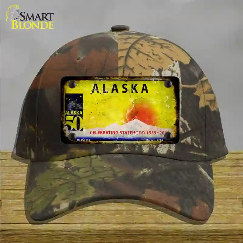 Alaska Rusty Blank Novelty License Plate Hat Camo Cotton