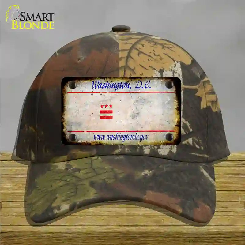 Washington DC Rusty Blank Novelty License Plate Hat Cotton / Camoflauge