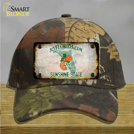 Florida Rusty Blank Novelty License Plate Hat Cotton / Camoflauge