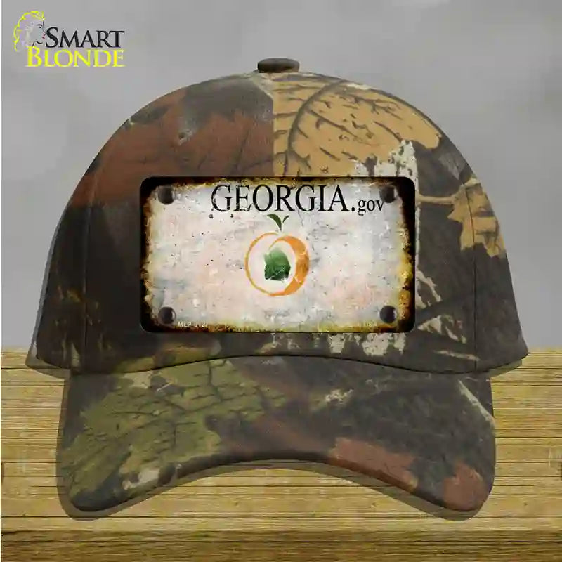 Georgia Rusty Blank Novelty License Plate Hat Cotton / Camoflauge