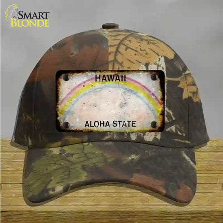 Hawaii Rusty Blank Novelty License Plate Hat Cotton / Camoflauge