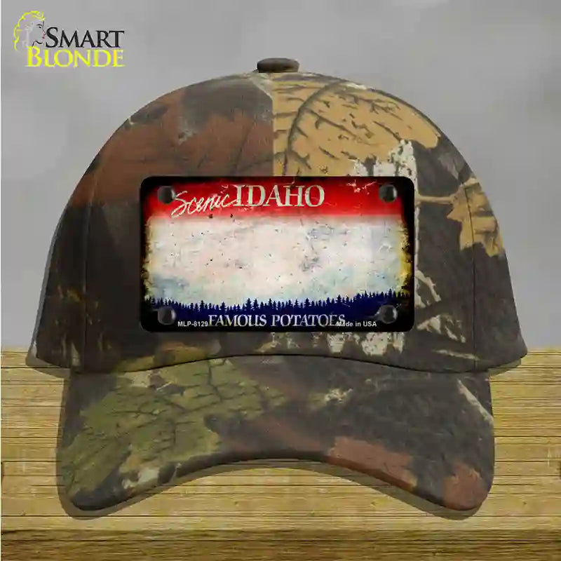 Idaho Rusty Blank Novelty License Plate Hat Cotton / Camoflauge