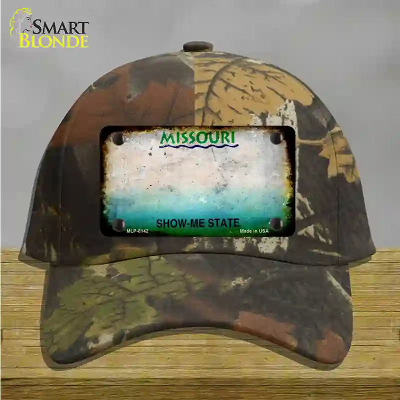 Missouri Rusty Blank Novelty License Plate Hat Cotton / Camoflauge