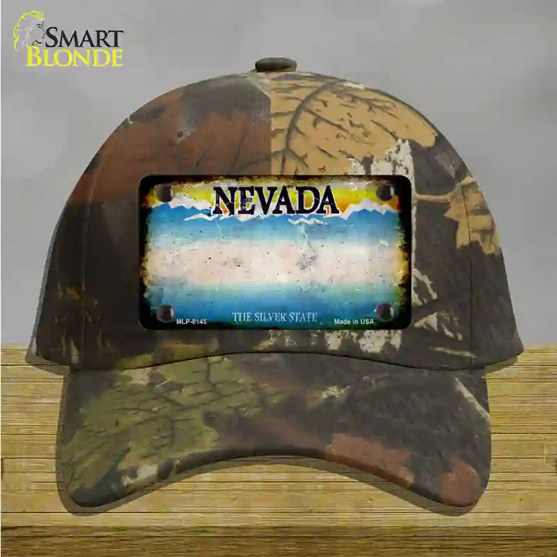 Nevada Rusty Blank Novelty License Plate Hat Cotton / Camoflauge