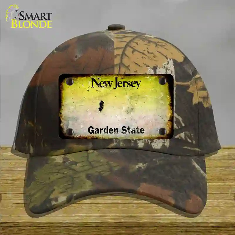 New Jersey Rusty Blank Novelty License Plate Hat Cotton / Camoflauge