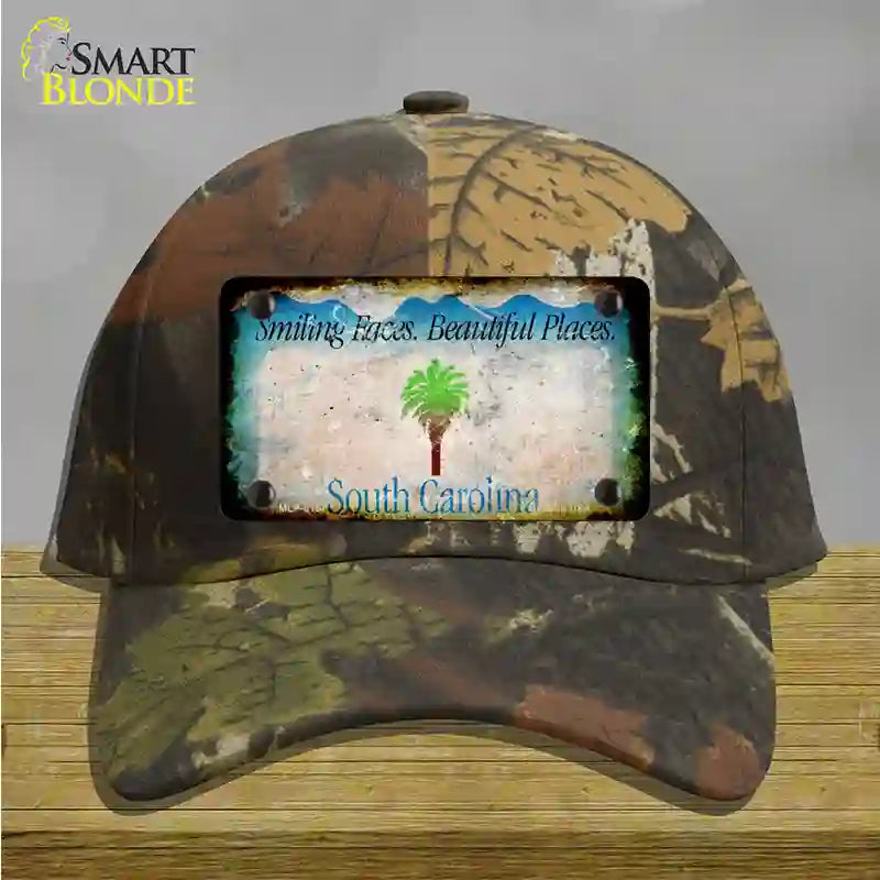 South Carolina Blue Rusty Blank Novelty License Plate Hat Cotton / Camoflauge