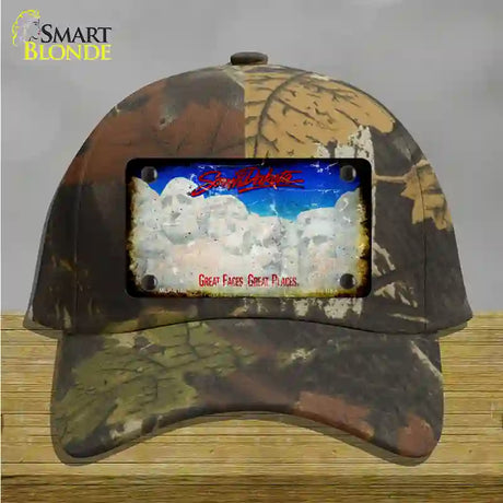 South Dakota Rusty Blank Novelty License Plate Hat Cotton / Camoflauge