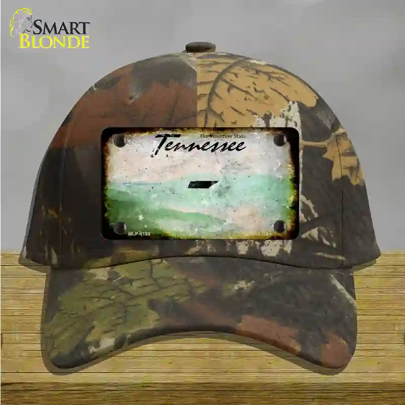 Tennessee Rusty Blank Novelty License Plate Hat Cotton / Camoflauge