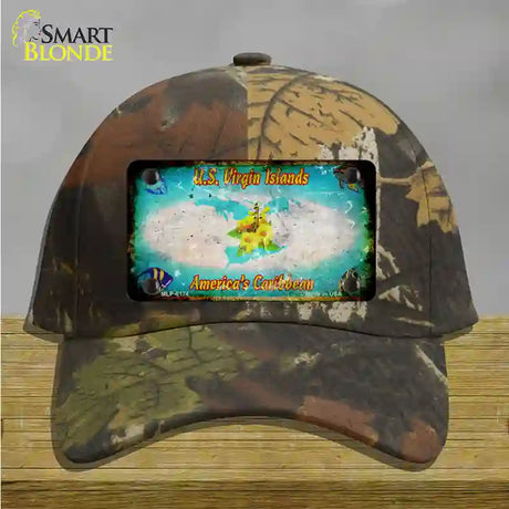 Virgin Island Rusty Blank Novelty License Plate Hat Cotton / Camoflauge