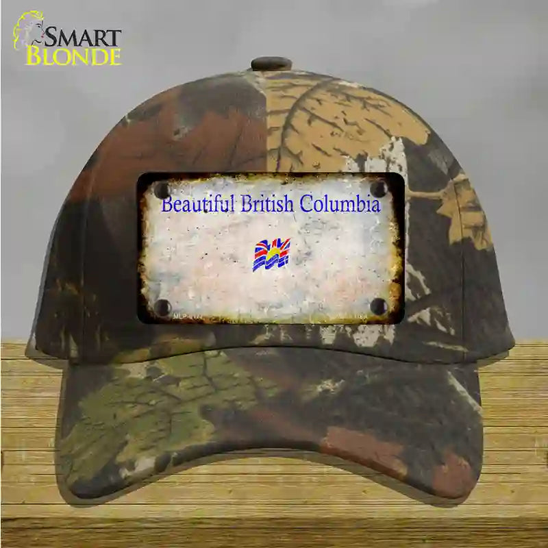 British Columbia Rusty Blank Novelty License Plate Hat Cotton / Camoflauge