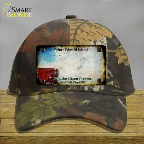 Prince Edward Island Rusty Blank Novelty License Plate Hat Cotton / Camoflauge