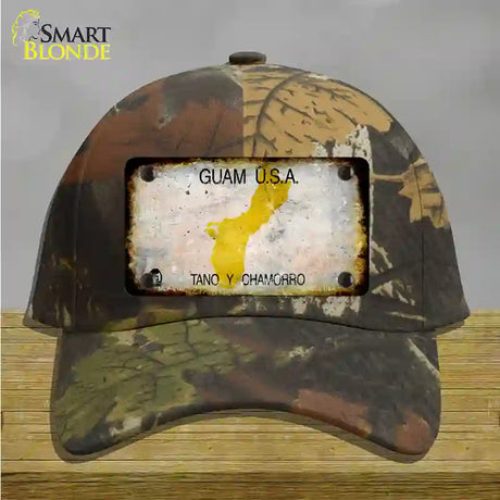 Guam Rusty Blank Novelty License Plate Hat Cotton / Camoflauge