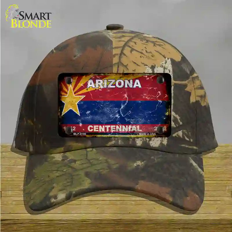 Arizona Centennial Rusty Blank Novelty License Plate Hat Camo Cotton