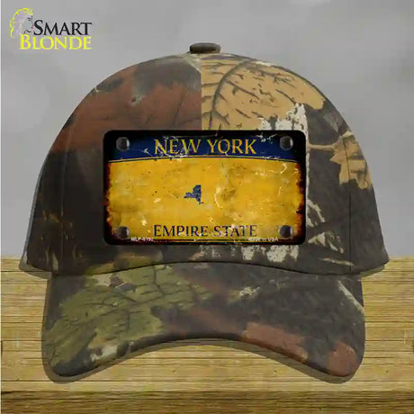 New York Yellow Rusty Blank Novelty License Plate Hat Cotton / Camoflauge