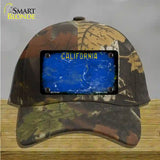 California Blue Rusty Blank Novelty License Plate Hat Cotton / Camoflauge