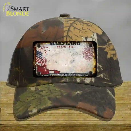 Maryland War of 1812 Rusty Blank Novelty License Plate Hat Cotton / Camoflauge