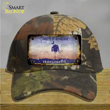 South Carolina Rusty Blank Novelty License Plate Hat Cotton / Camoflauge