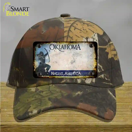 Oklahoma Arrow Rusty Blank Novelty License Plate Hat Cotton / Camoflauge